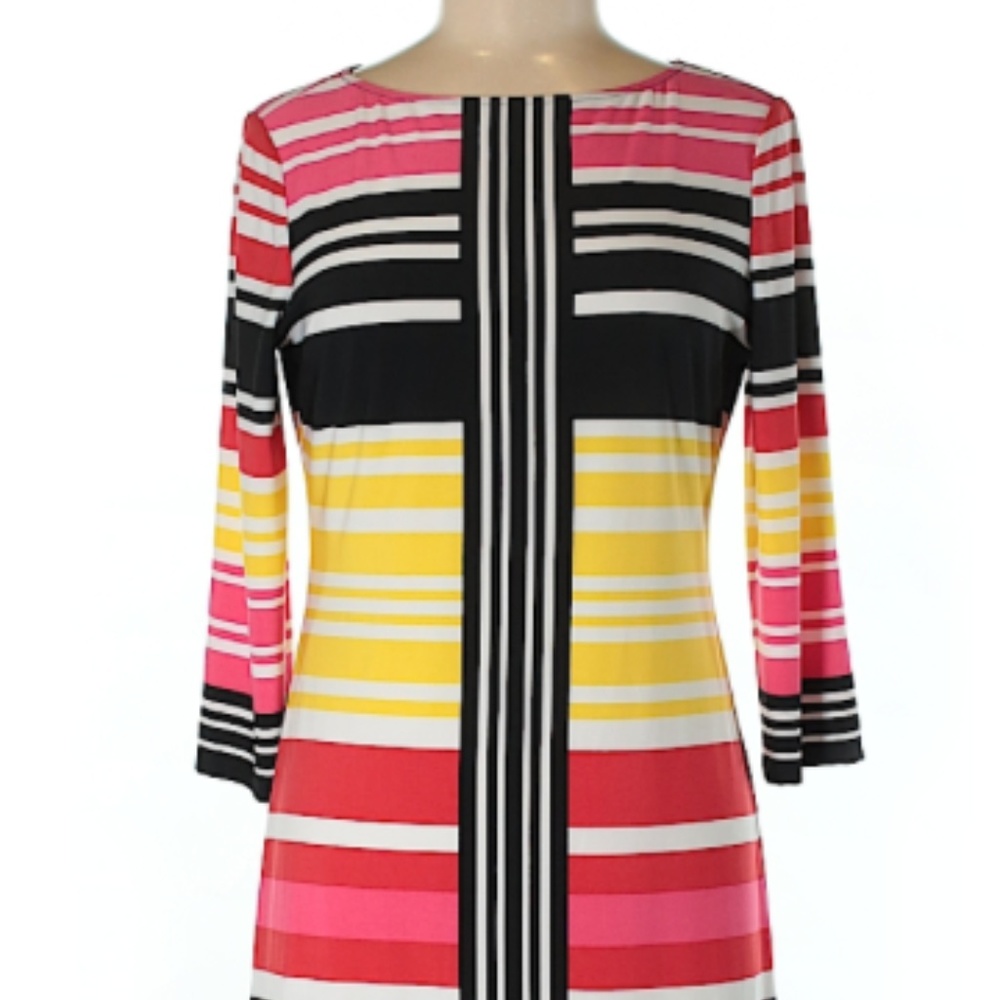 London Times striped long sleeve dress, Size 6